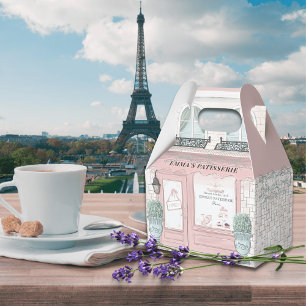 Caixa de Favorito de Padaria de Café Francês Rosa