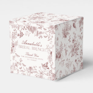 Caixa de Favorito para Brunch de Noiva com Toile F
