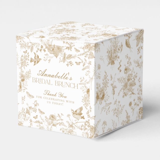 Caixa de Favorito para Brunch de Noiva Floral Dour (Frente)