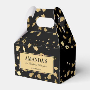 Caixa de Favoritos com Estampa de Leopardo Preto e