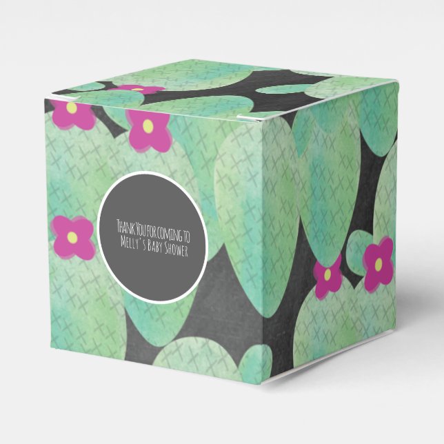 Caixa de Favoritos com Padrão de Cactus Rosa Desen (Frente)