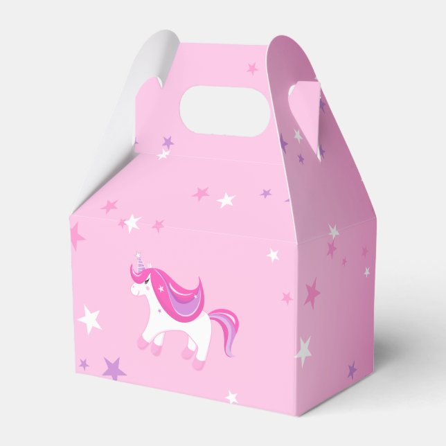 Caixa de Favoritos Cor-de-Rosa Pinta do Unicórnio  (Frente)