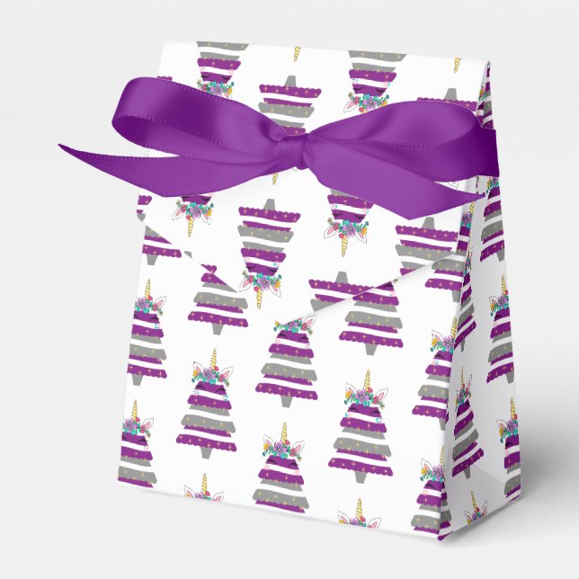 Caixa de Favoritos da Árvore de Natal Unicórn (Frente)