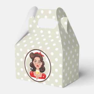 Caixa de Favoritos da Garota Retro Bonita