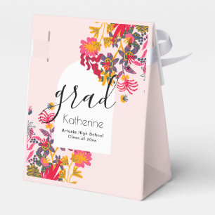 Caixa de Favoritos da Graduação Floral Cor-de-Rosa