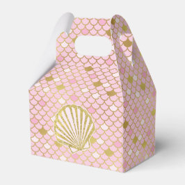 Caixa de Favoritos da Sereia Rosa e Dourada