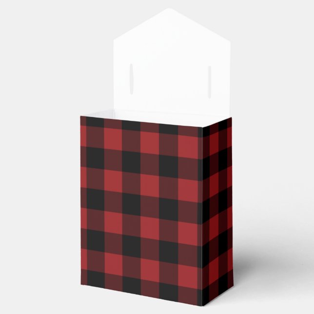 Caixa de Favoritos da Xadrez de Buffalo Vermelho N (Aberto)