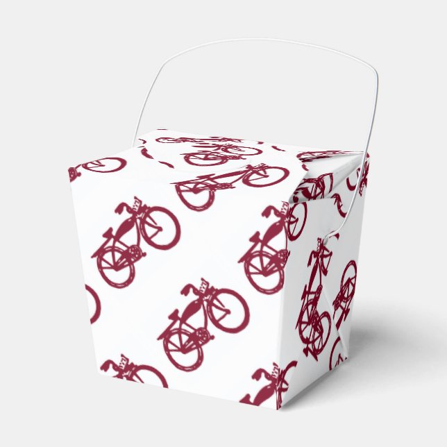 Caixa de favoritos das antigas bicicletas vermelha (Frente)