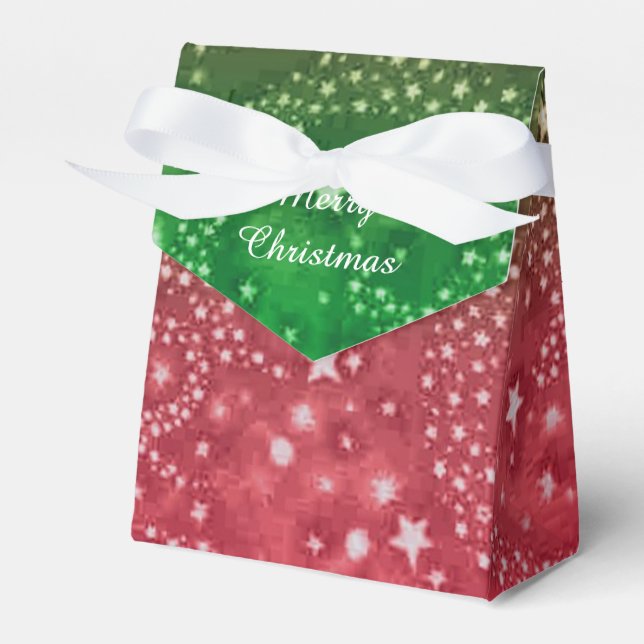 Caixa de Favoritos das Estrelas de Natal Vermelhas (Frente)