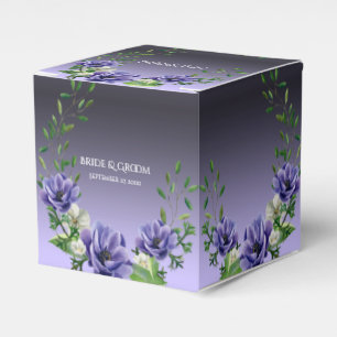 Caixa de Favoritos das Flores Roxas de Aquarela