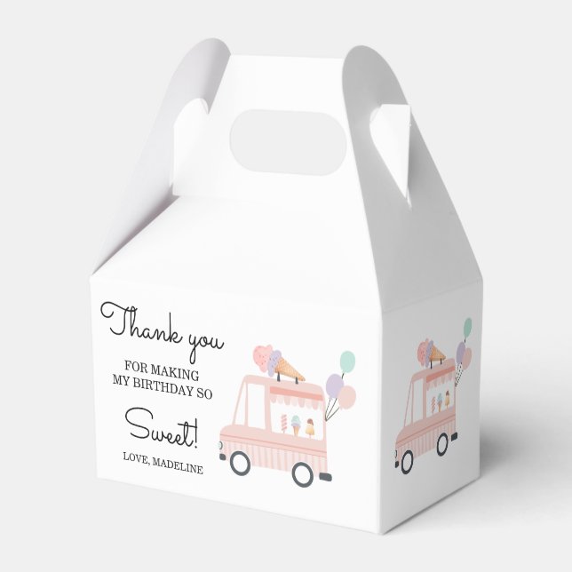 Caixa de Favoritos de Aniversário da sorvete Truck (Frente)