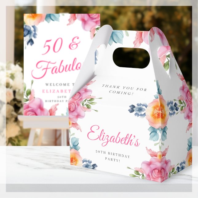 Caixa de Favoritos de Aniversário do Elegant Flora (Criador carregado)