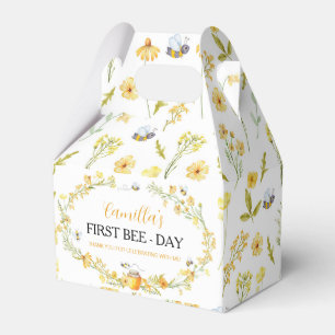 Caixa de Favoritos de Aniversário Floral Amarelo d