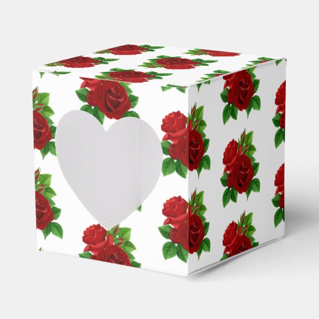 Caixa de Favoritos de Casamento com Janela de Cora (Frente)