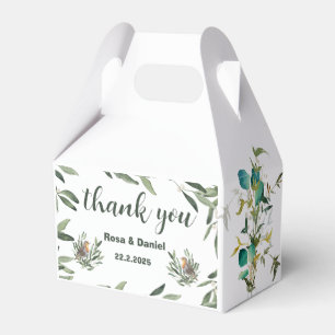 Caixa de Favoritos de Casamento de Cor Verde Chic