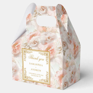 Caixa de Favoritos de Casamento de Dourada Cores d