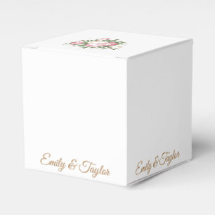Caixa de Favoritos de Casamento de Rosa da Vintage