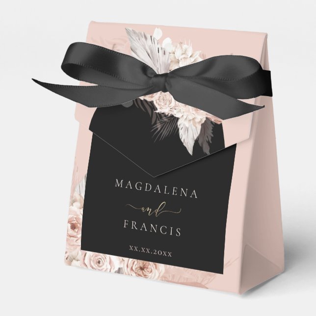 Caixa de favoritos de casamento do Boho Arco (Frente)