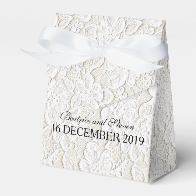Caixa de Favoritos de Casamento Floral de Locais d (Frente)