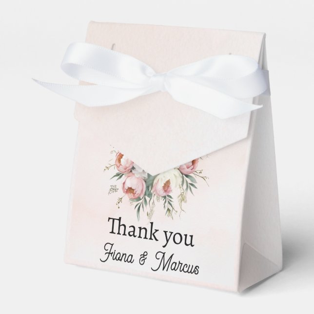Caixa de Favoritos de Casamento Floral Personaliza (Frente)