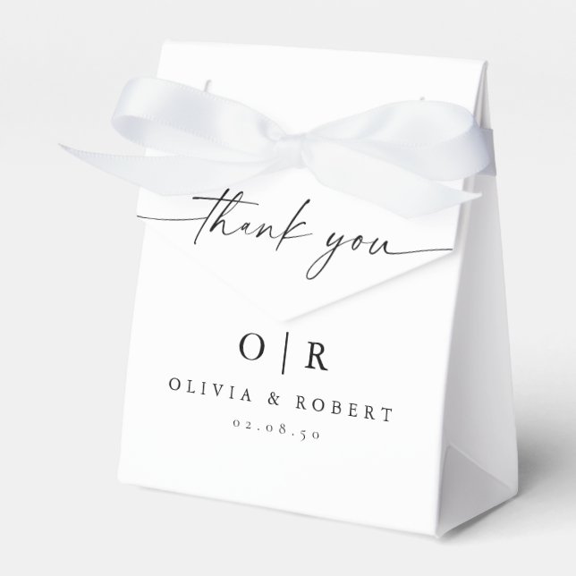 Caixa de Favoritos de Casamento Minimalista (Frente)