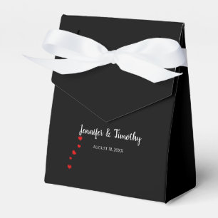 Caixa de Favoritos de Casamento Preto Personalizad