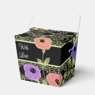 Caixa De Favoritos De Convidado Adorável Flor Par