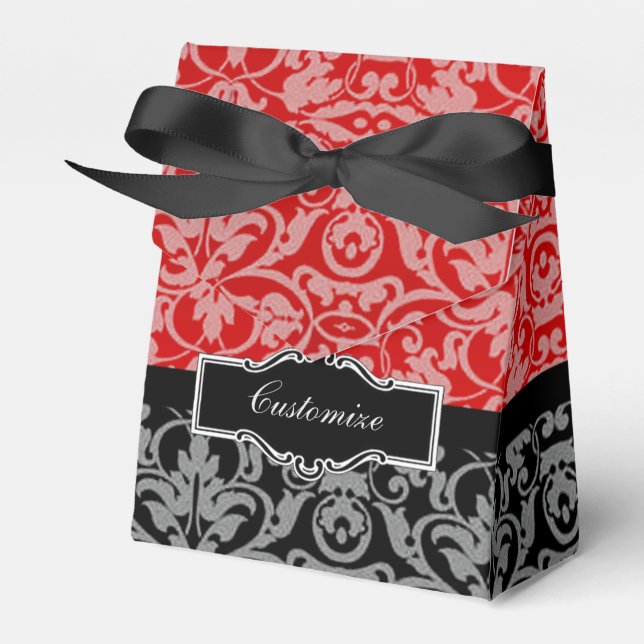Caixa de Favoritos de Densidade Preto e Vermelho P (Frente)