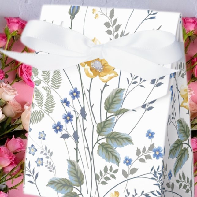 Caixa de Favoritos de flor silvestre azul e amarel (Criador carregado)