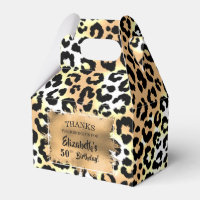 Caixa de Favoritos de Impressão de Animais Leopard