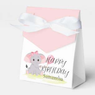 Caixa de Favoritos de Menina Rosa-Elefante-Rosa-Bo
