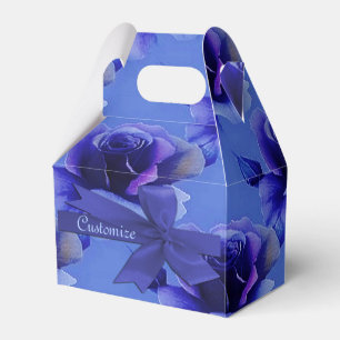 Caixa de Favoritos de Padrão Floral de Rosas Azui