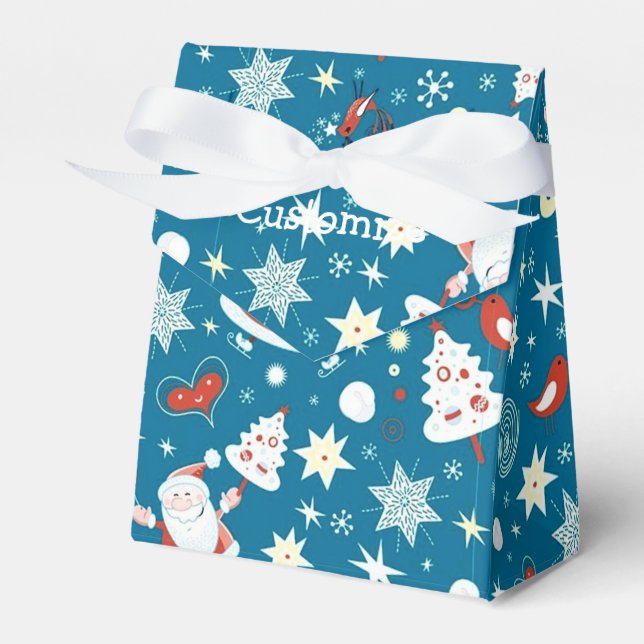 Caixa de favoritos de Papais noeis de Natal bonito (Frente)