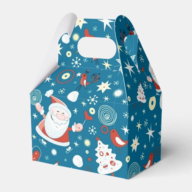 Caixa de Favoritos de Papais noeis de Natal bonito (Frente)