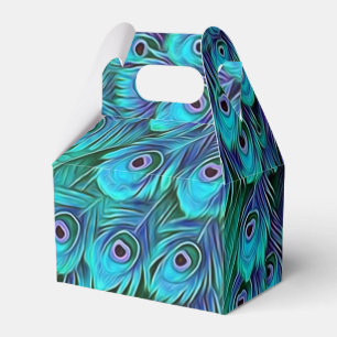 Caixa de Favoritos de Pavão Verde Azul