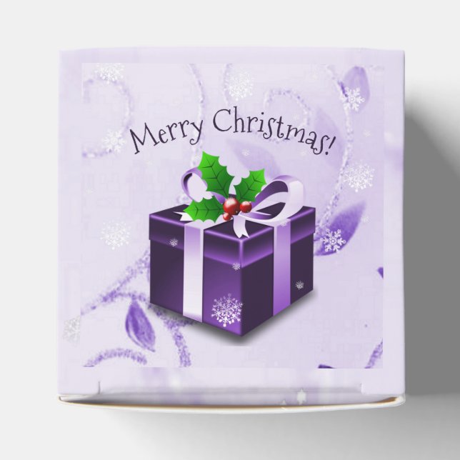 Caixa de Favoritos de Presente de Natal Roxo (Topo)