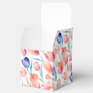 Caixa de Favoritos de Tulipas de Aquarela