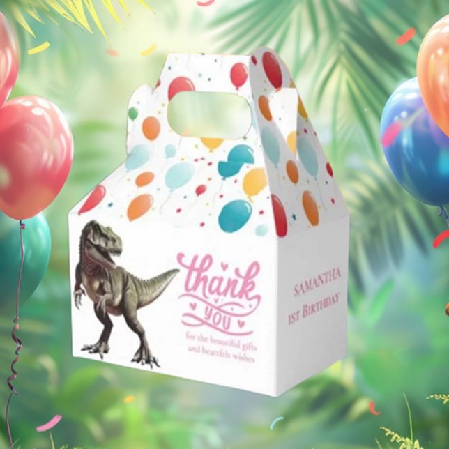 Caixa de Favoritos Dino Pink Girl (Unleash the fun with a Jurassic World dinosaur party!)