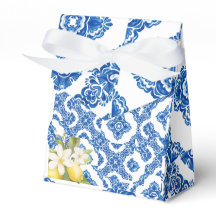 Caixa de Favoritos do Azulejo Azul Citrus Lemon