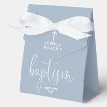 Caixa de Favoritos do Batismo Azul Dusty do Script