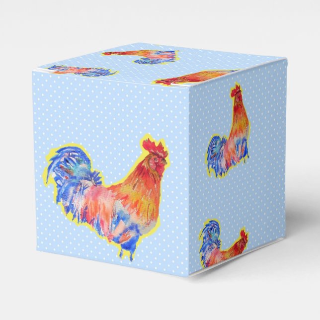 Caixa de Favoritos do Bolo de Frango Azul Boys Bir (Frente)