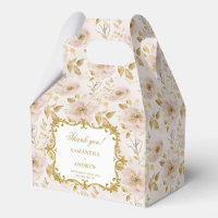 Caixa de Favoritos do Casamento Dourado bonito com