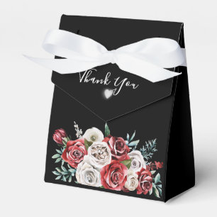 Caixa de Favoritos do Casamento Negro de Rosas Ver