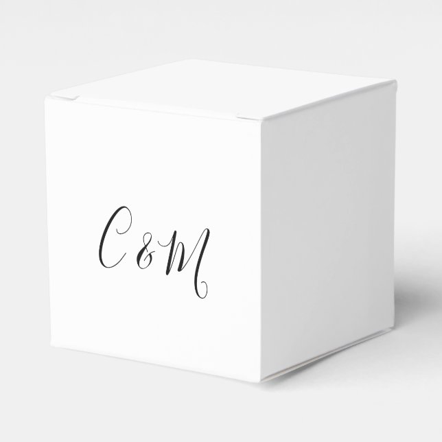Caixa de Favoritos do Casamento Negro e Branco (Frente)