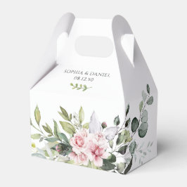 Caixa de Favoritos do Casamento Rosa-Esbranquiçado