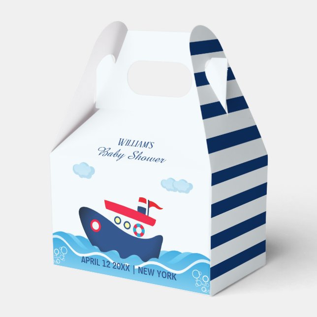 Caixa de Favoritos do Chá de fraldas de Barco de N (Frente)