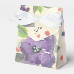 Caixa de Favoritos do Convidado Floral Roxo
