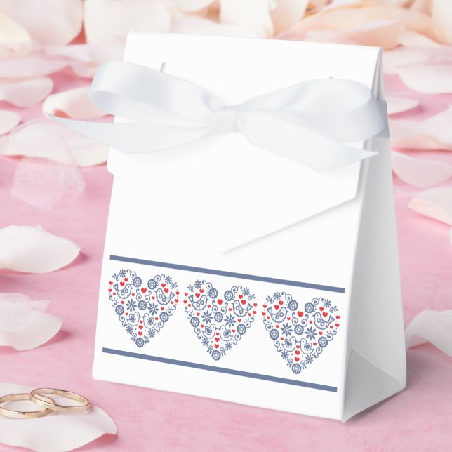 Caixa de Favoritos do Coração Folclonal Tradiciona (Casamento)