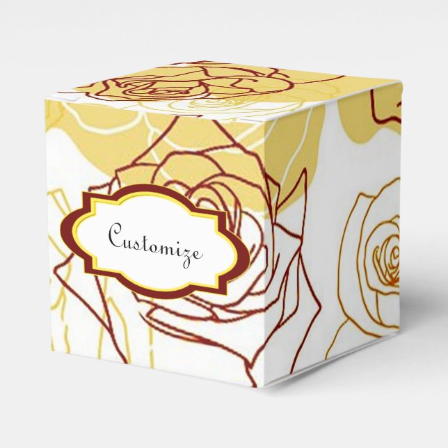 Caixa de Favoritos do Cubo Rosas Amarelas e Amizad (Frente)