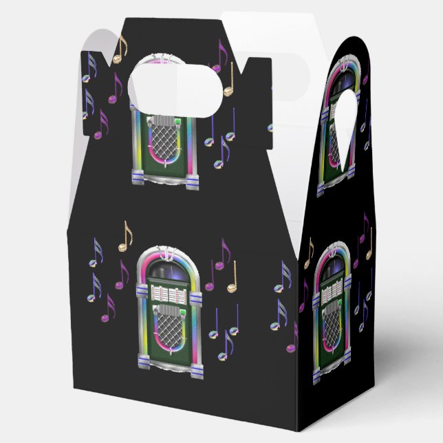 Caixa de Favoritos do Juke Box da Retro Music Note (Aberto)